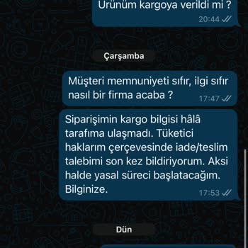 Siparişim Gönderilmedi İletişim Kurulamıyor Hakkımı Arayacağım