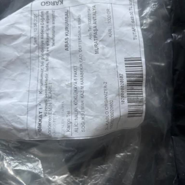 Eksik Gönderilen Kablo Organizer İçin Mağduriyetimin Giderilmesini Talep Ediyorum