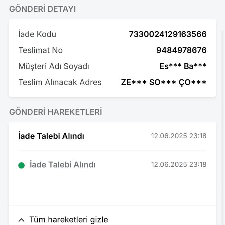 İade Talebinde Bekletilmekten Şikayetçiyim