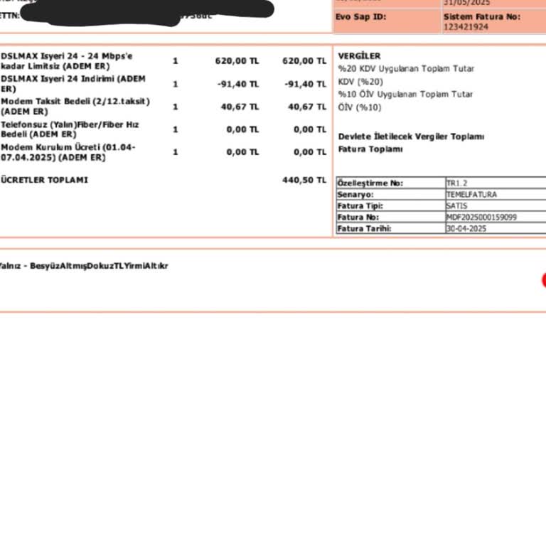 Taahhüt Edilen Fiyatın Üzerinde Fatura Ve İlgisiz Müşteri Hizmeti