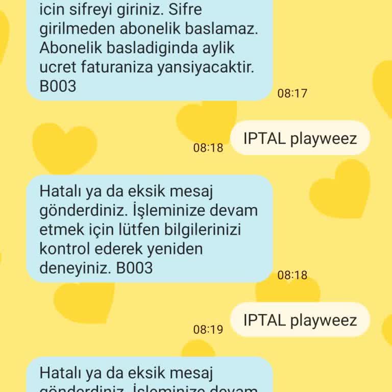 Onay Vermeden Playweez Abonelik Mesajı Ve Fatura Endişesi