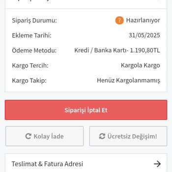 Siparişim Hazırlanmıyor Ve İletişim Kurulamıyor