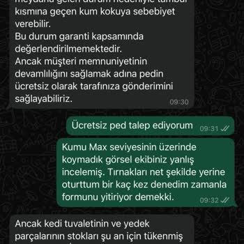 Otomatik Kedi Tuvaletinde Sürekli Düşen Ped Ve Yetersiz Müşteri Desteği
