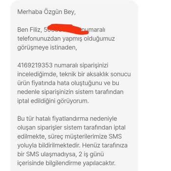 Yanlış Fiyatlama Sonrası İptal Edilen Sipariş Ve Hediye Çeki Mağduriyeti