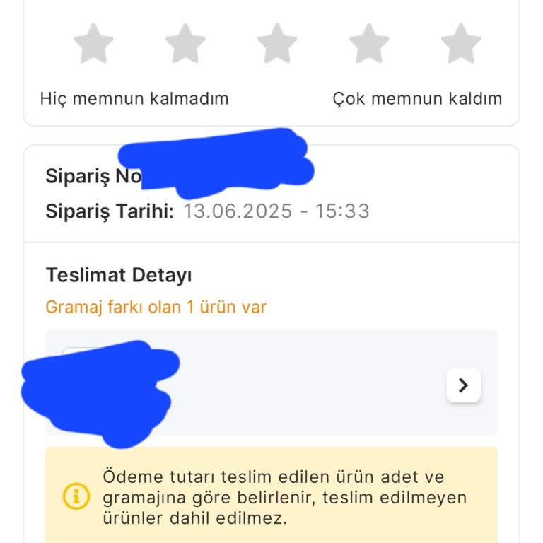 Teslim Edilmeyen Sipariş İçin Yetersiz Destek Ve Geri Dönüş Sorunu