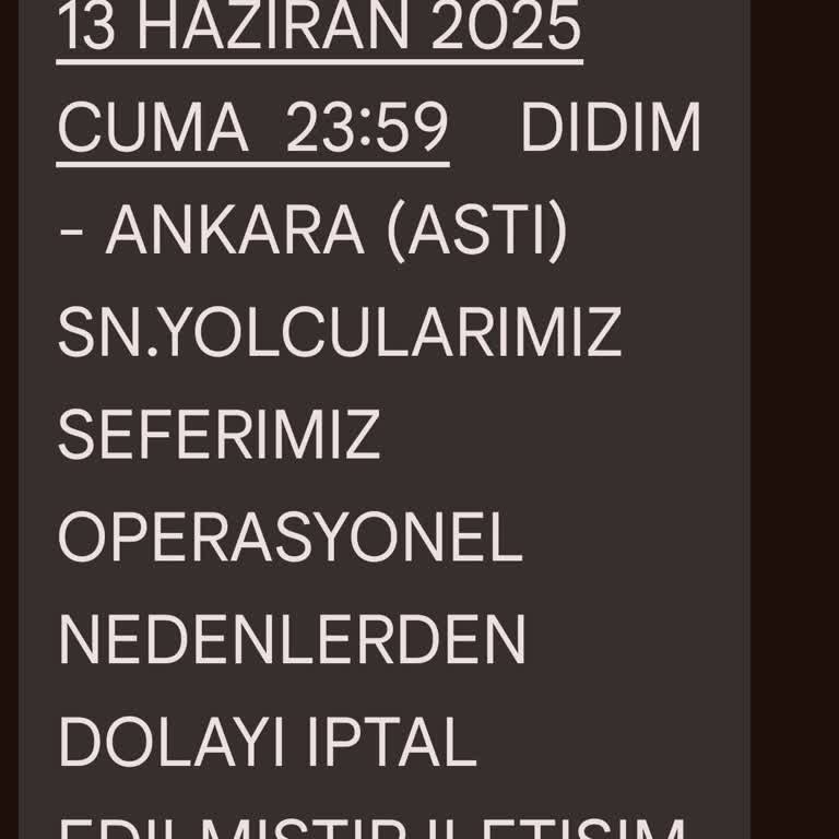 Varan Turizm Sefer İptali Ve Yetersiz Müşteri Hizmeti Deneyimi