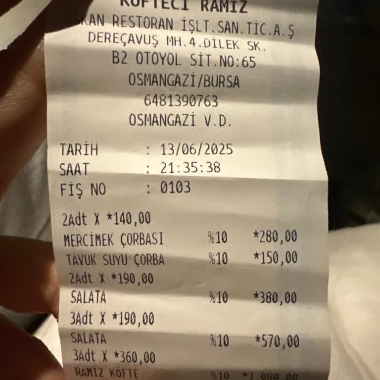 Köfteci Ramiz'de Hijyen Ve Sipariş Sorunları Yaşadık