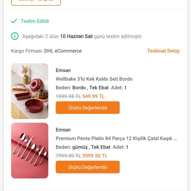 Emsan Çatal Kaşık Bıçak Setim Teslim Edilmedi, İade Ve Destek Taleplerim Cevapsız Kaldı