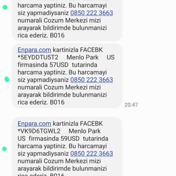 Enpara Kredi Kartımdan İzinsiz Facebook Harcaması Mağduriyeti