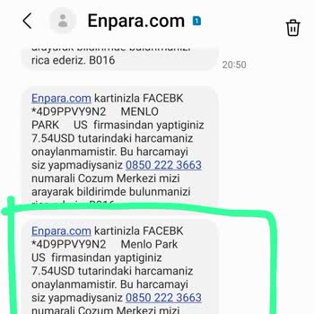 Enpara Kredi Kartımdan İzinsiz Facebook Harcaması Mağduriyeti
