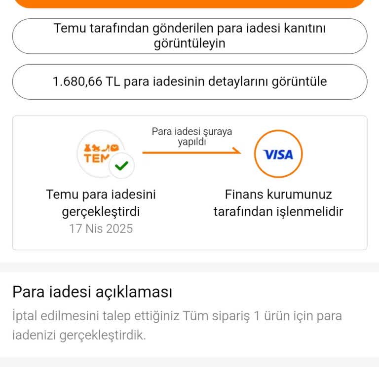 Temu'dan Yapılan İade 40 Gündür Hesabıma Yatmadı