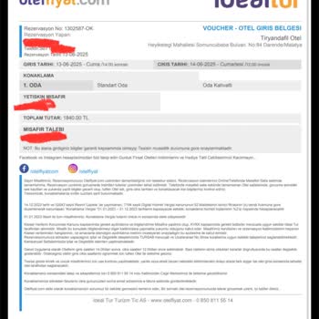 Rezervasyonum İptal Edildi Param İade Edilmedi Mağdur Oldum