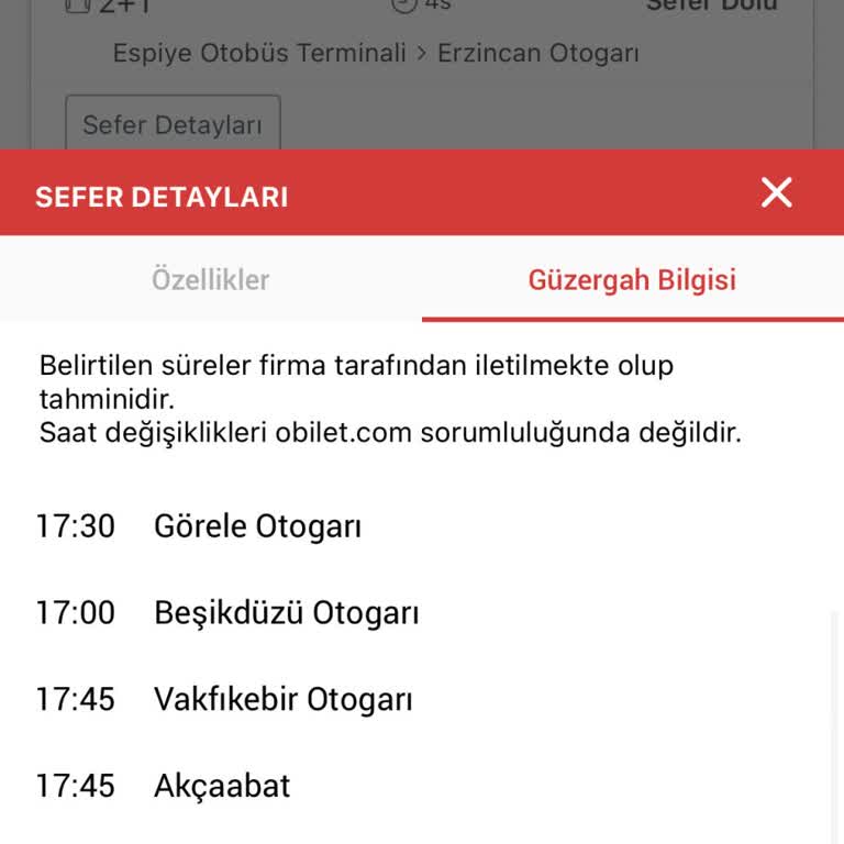 Yanıltıcı Sefer Süresi Nedeniyle Mağduriyet Yaşadım