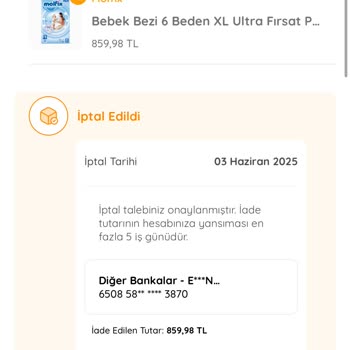 Ebebek'ten Eksik İade Ve Teslim Edilmeyen Sipariş Mağduriyeti