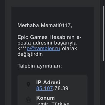 Epic Games Hesabımın Güvenliği Ve Destek Sürecinde Yaşadığım Sorunlar