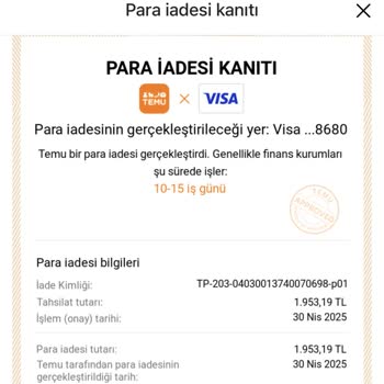 Temu'dan İptal Edilen Siparişin İadesi İki Aydır Yapılmadı