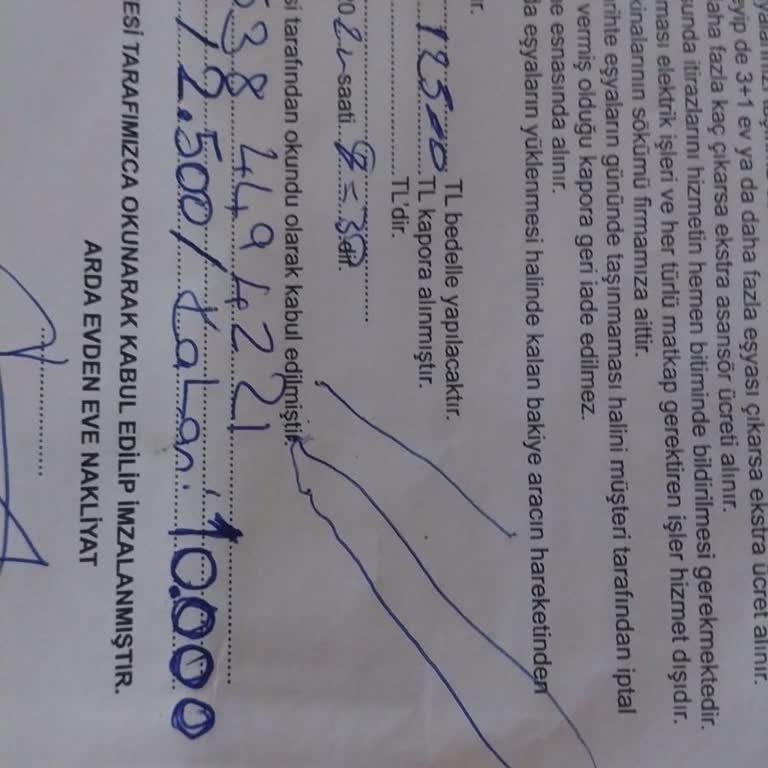 Taşıma Hizmeti ve Kapora İadesi Sorunu Hakkında Şikayet