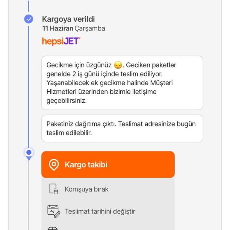 Hepsijet Kargomun Teslimatı Sürekli Gecikti, Bilgi Verilmedi
