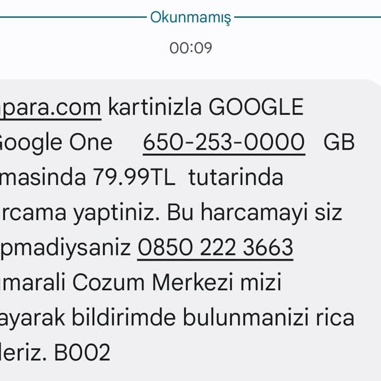 İzinsiz Google One Ücret Kesintisi Ve Para İadesi Talebi