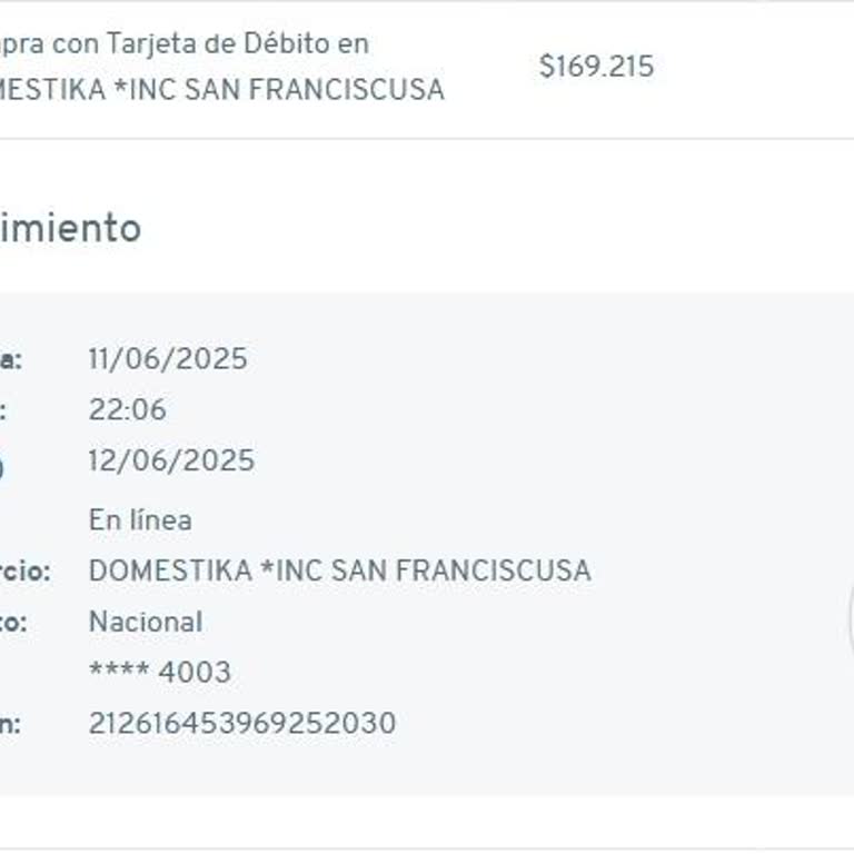 Cobro no autorizado de Domestika por suscripción, solicito reembolso