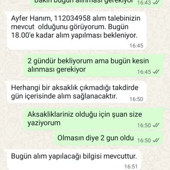 Kuryenin Zamanında Gelmemesi Ve Müşteri Hizmetlerinin Yetersiz Bilgilendirmesi
