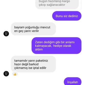 Siparişimin Kargoya Verilmemesi Ve Yetersiz Bilgilendirme