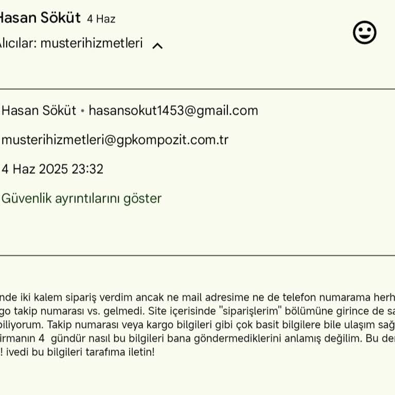Sipariş Bilgilerinin Ve Kargo Takibinin Paylaşılmaması