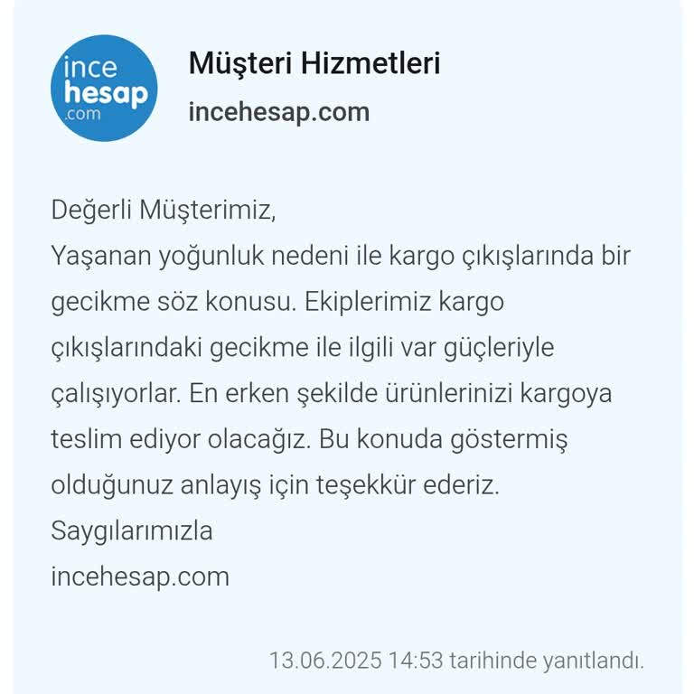 Taahhüt Edilen Hızlı Kargo Gerçekleşmedi, Müşteri Mağdur Edildi