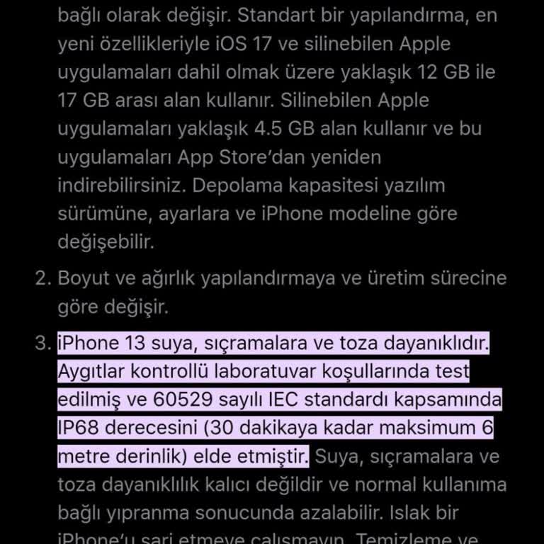 Garantili İphone 13 Suya Dayanıklılık Vaadi Karşılanmadı