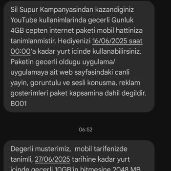 Sil Süpür Hediye İnternetim Youtube'da Kendi Paketimden Harcandı