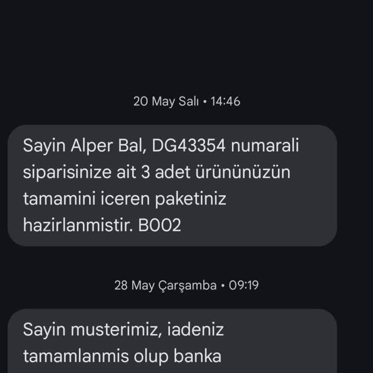 Pijama İadesinde Geciken Para İadesi Ve İletişim Sorunu