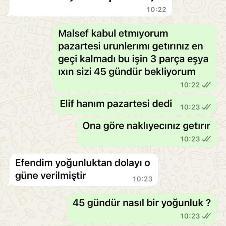 45 Gündür Teslim Edilmeyen Eksik Parça Mağduriyeti