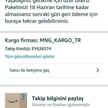 Amazon.com.tr'de Sipariş İptali Ve Müşteri Hizmetlerine Ulaşamama Sorunu