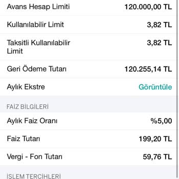 Avans Hesapta Bildirilen Faiz Oranı Uygulanmadı
