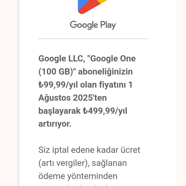 Google One Abonelik Ücretine Beklenmedik Yüksek Zam