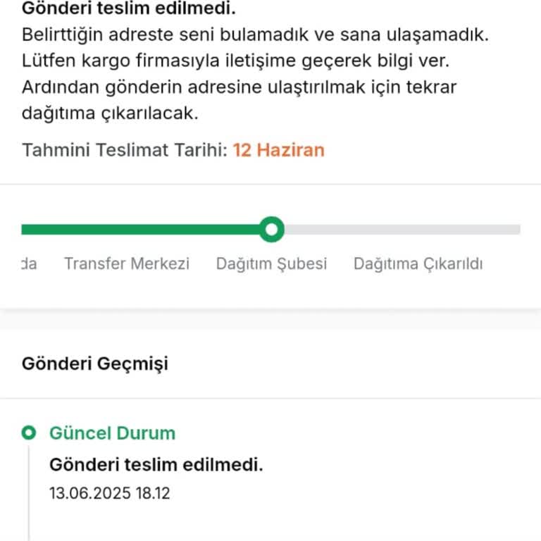 Evde Olmama Rağmen Kargo Teslim Edilmedi Yanlış Bilgi Verildi