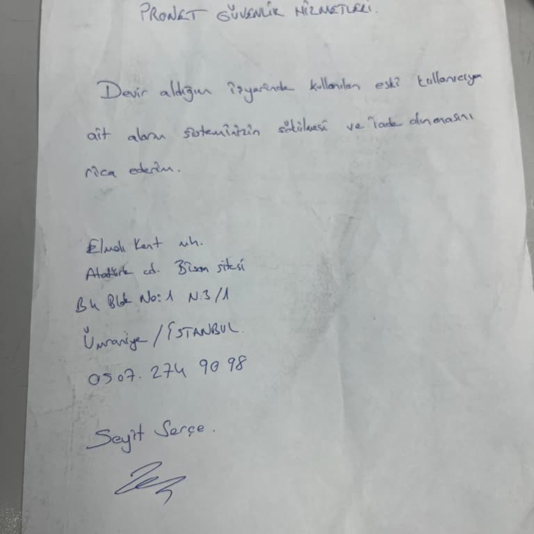 Devir Sonrası İptal Edilmeyen Alarm Sistemi Ve Fatura Sorunu