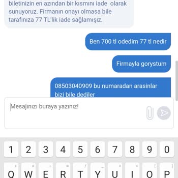 Yanlışlıkla İptal Edilen Bilette Ücret İadesi Sorunu Ve Yetersiz Destek