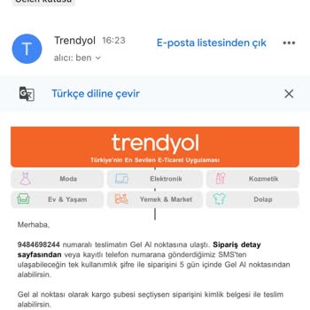 Yanlış Telefon Numarası Nedeniyle Kargo Teslim Edilemedi, Destek Yetersizliği