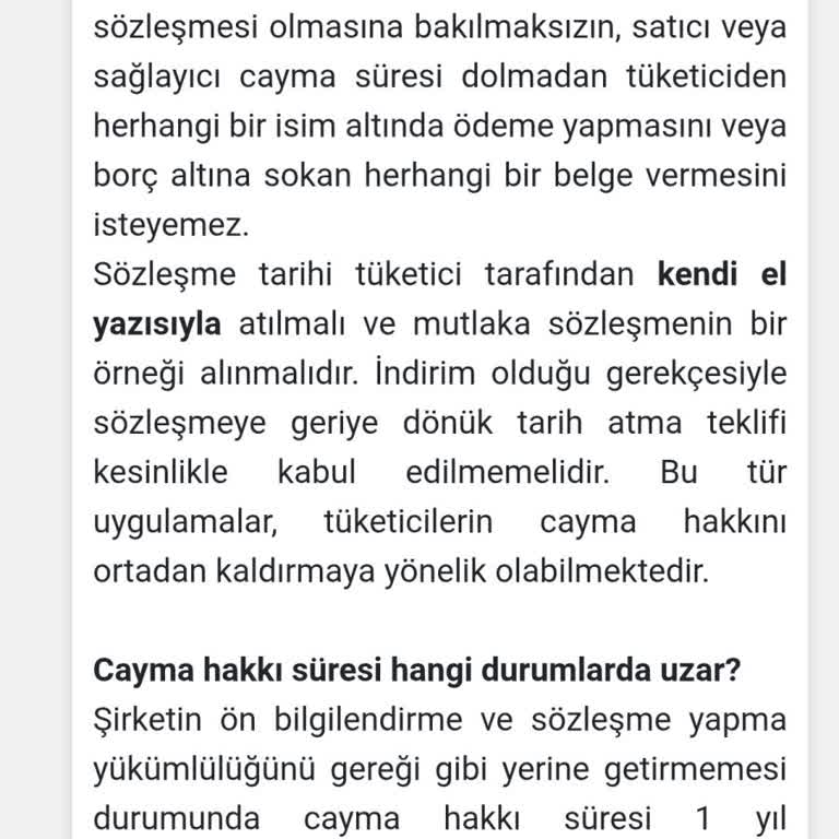Hattuşa Hitit Ayaş Termal'de Taksit Ve Cayma Hakkı Mağduriyeti