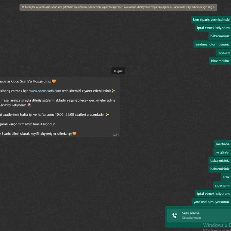 Sipariş İptali İçin Hiçbir Şekilde Dönüş Yapılmıyor!