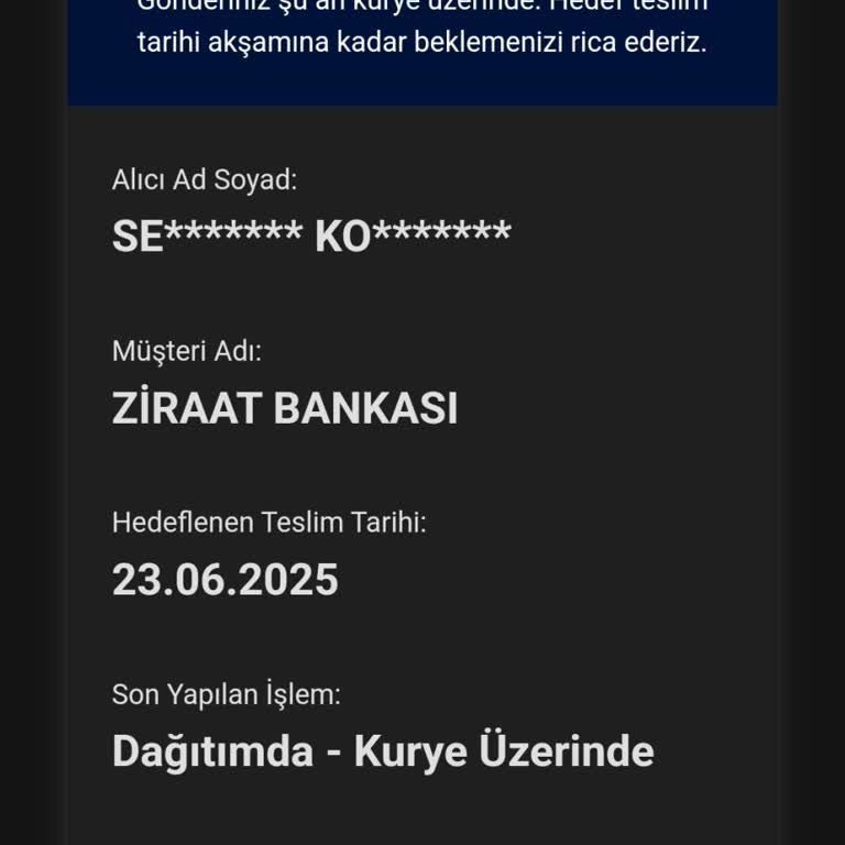 Ziraat Kartım Yanlış Adrese Gönderildi, Teslim Süresi Uzadı