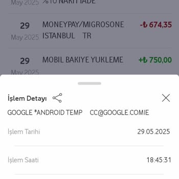 Vodafone Pay Kartımdan İzinsiz Google.comie İşlemleri Ve Güvenlik Endişesi