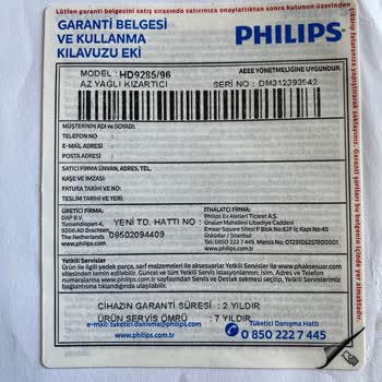 Philips Airfryer İç Kısmı Sorununa Çözüm Bulamıyorum