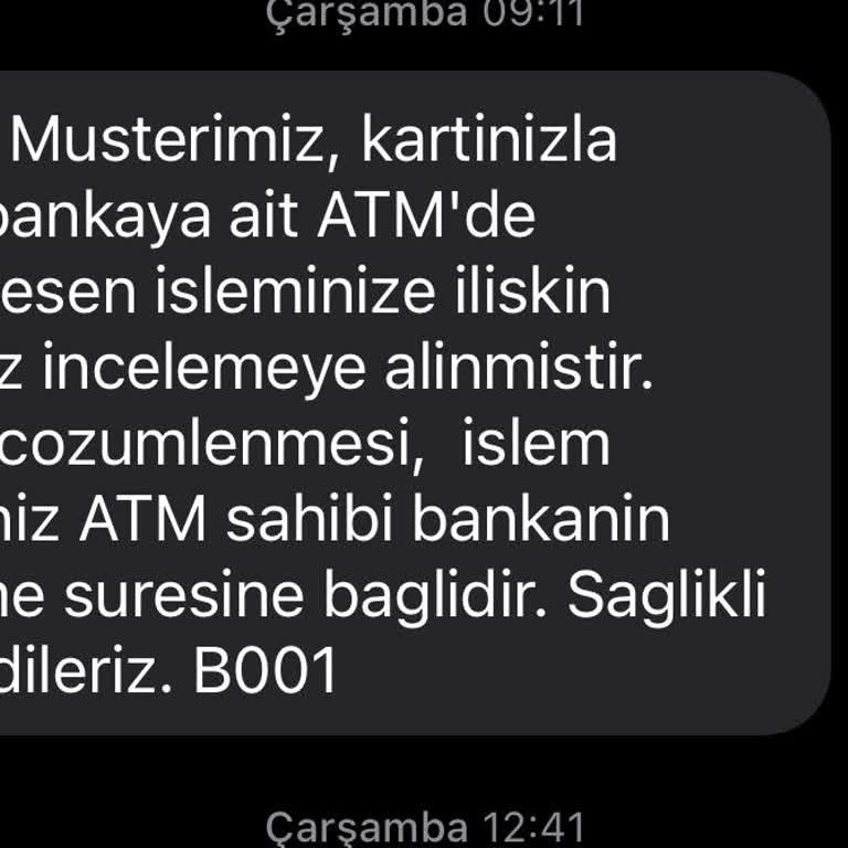 Ortak ATM'de Para Kaybı Ve Geciken İade Mağduriyeti