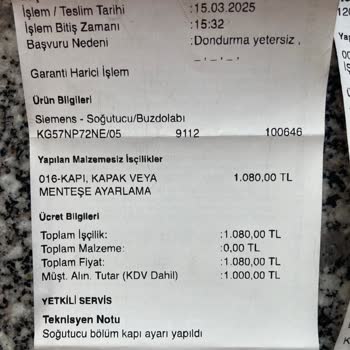 Siemens Buzdolabında Bitmeyen Arıza Ve Haksız Servis Ücreti