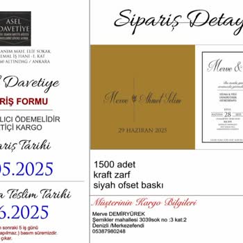 Davetiye Siparişi Zamanında Teslim Edilmedi Mağdur Olduk