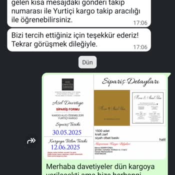 Davetiye Siparişi Zamanında Teslim Edilmedi Mağdur Olduk