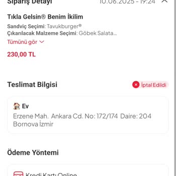 İptal Edilen Siparişin Ücreti İade Edilmedi, Mağduriyet Yaşıyorum