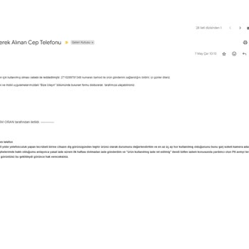 Epttavm Ve XR Store'dan Satın Alınan Cihazda Yaşanan Sorun Ve İade Sürecindeki Memnuniyetsizlik